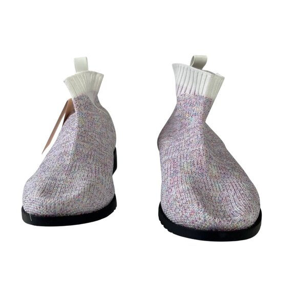 IceUnicorn Sparkly Knit Ankle Boots Girls Size 33 US Size 2 New Pull Tabs - Picture 3 of 10